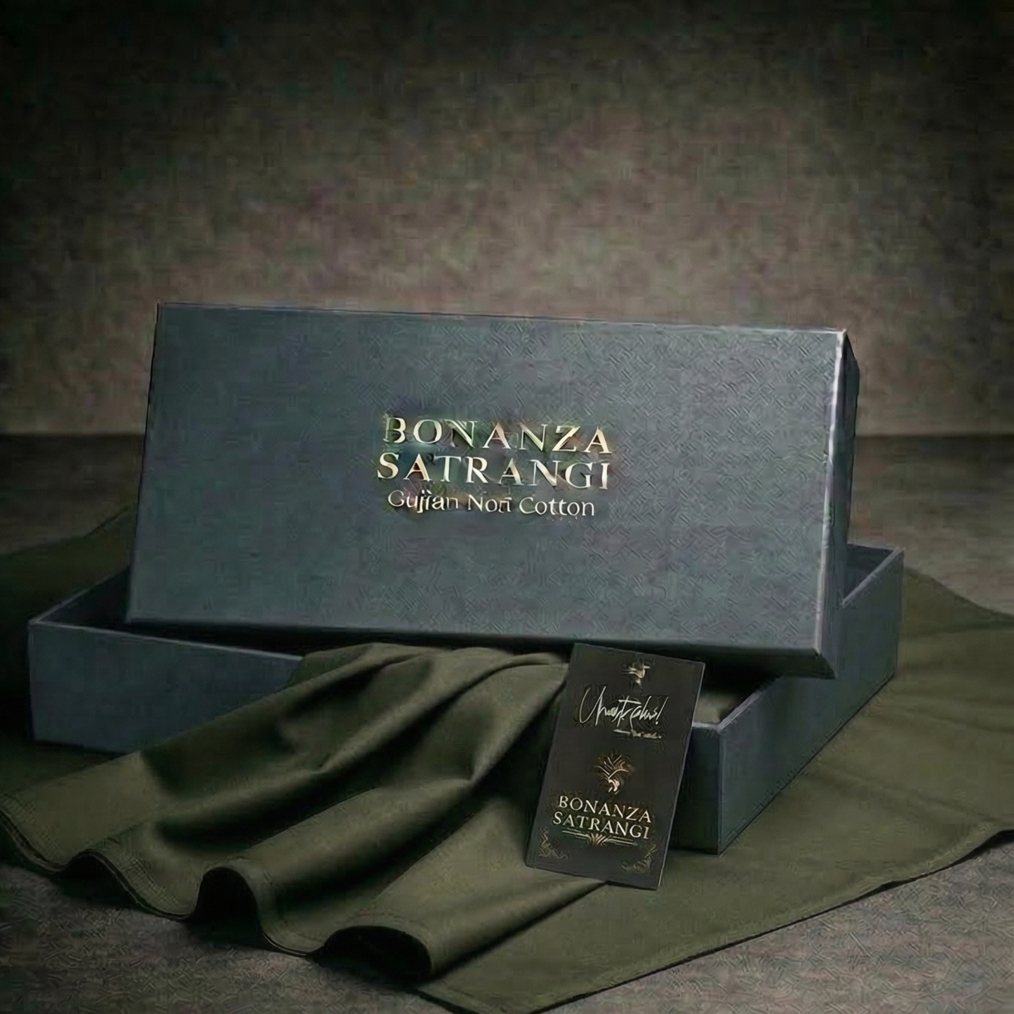 Bonanza Satrangi unstitched men's Cotton Suit | Forest green
