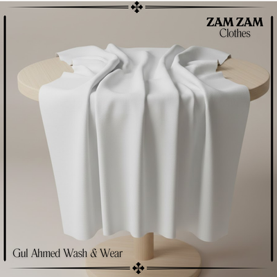 Gul Ahmad Wash & Wear Pure White
