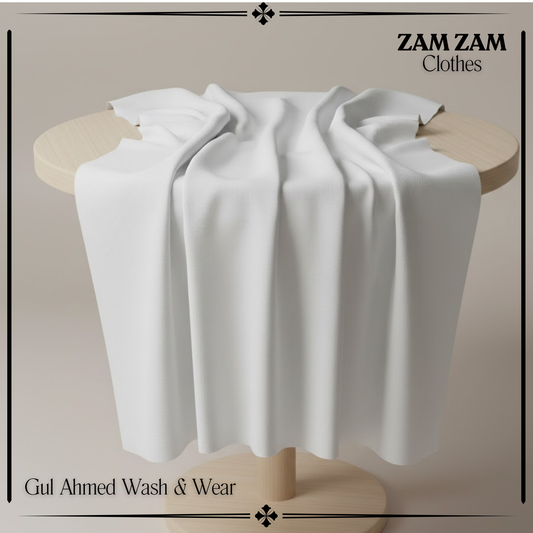 Gul Ahmad Wash & Wear Pure White