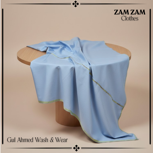 Gul Ahmad Wash & Wear Sky Blue